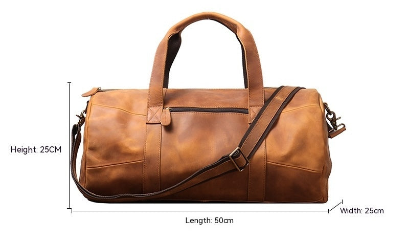 Men's Genuine Leather Duffel Bag