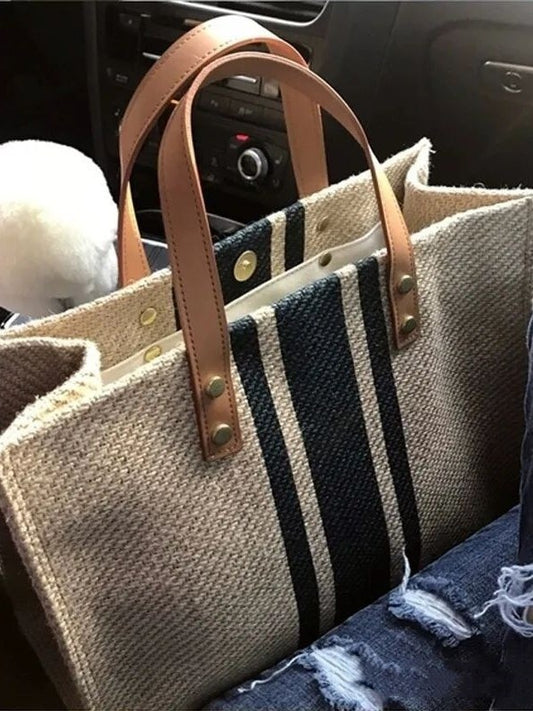 Women's Daily Striped Tote