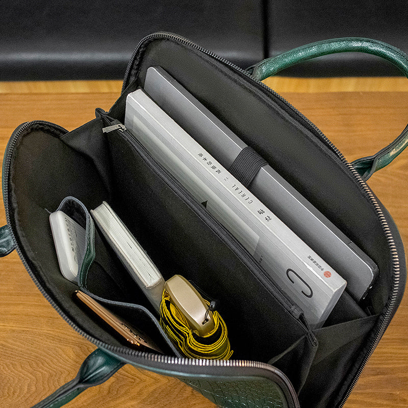 Women's Leather Embossed Briefcase